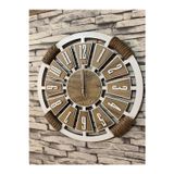 Lavintadesign Dekoratif Ahşap Kişiye Özel Halatlı Duvar Saati 50 Cm