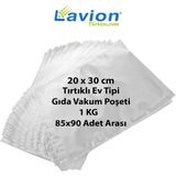 Lavion 20X30 cm Ev Tipi Tırtıklı Gıda Vakum Poşeti-1 kg
