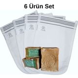 Lavis Banyo Hamam Kesesi 4ADET Viskon İpek Dokuma 6lı Set Ölü Deri Soyucu Pürüzsüz Cilt