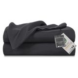Lavisun Düz Çarşaf 2 Paket, Otel Kalitesinde Düz Yatak Çarşafları, Fırçalanmış Mikrofiber Çarşaflar, Masaj, Ev, AirBnb, Yurt ve Perde için Dökme Levhalar (Siyah, Kral)