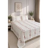 Lavita Nakışlı Şönil 3 Parça Çift Kişilik Pike Takımı Pudra - Pembe - 230 x 250 / Pembe
