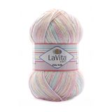 LaVita Yarn Baby Batik Çok Renkli El Örgü İpi %100 Akrilik 100gr (BY07 PEMBE MAVİ)