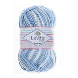 LaVita Yarn Baby Batik Çok Renkli El Örgü İpi %100 Akrilik 100gr (BY12 AÇIK MAVİ)