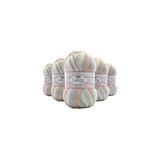 LaVita Yarn Baby Batik Çok Renkli El Örgü İpi %100 Akrilik 500gr 5 ADET (BY02 MAVİ KAHVE)