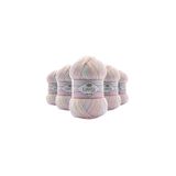 LaVita Yarn Baby Batik Çok Renkli El Örgü Ipi %100 Akrilik 500gr 5 ADET (BY07 PEMBE MAVİ)