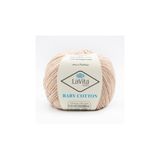 LaVita Yarn Baby Cotton Amigurumi Ve El Örgü Ipi %40 Akrilik %60 Cotton 50gr (1036 ORTA BEJ)