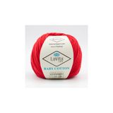 LaVita Yarn Baby Cotton Amigurumi Ve El Örgü Ipi %40 Akrilik %60 Cotton 50gr (3013 NAR KIRMIZI)
