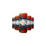 LaVita Yarn Batik El Örgü İpi %100 Akrilik 500gr 5 ADET (DG06 GÜNEBAKAN)