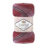 LaVita Yarn Cotton Batik El Örgü Ipi %60 Pamuk %40 Akrilik 100gr (CB08 PETUNYA)