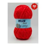 LaVita Yarn LaVita Velur Small Kadife El Örgü İpi %100 Polyester 50gr (2313 NAR ÇİÇEĞİ)
