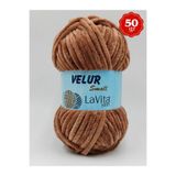 LaVita Yarn LaVita Velur Small Kadife El Örgü İpi %100 Polyester 50gr (7120 ORTA DEVE TÜYÜ)