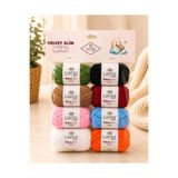 LaVita Yarn LaVita Velvet Slim Mini Kadife El Örgü İpi %100 Polyester 8 ADET 200 GR PAKETLİ (1. PAKET)