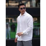 Laviva Fashion Keten It Gömlek - XL - Beyaz