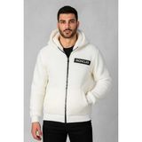 Laviva Fashion Kuzu Tüylü Astarlı Peluş Mont - 2XL - Beyaz