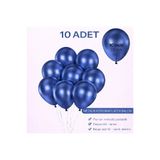Laviyosa 10 Adet Parlak Metalik Balon 10 İnç Parti Balonu Doğum Günü Süsleme