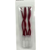Laviyosa 5 Li Kıvrımlı Kırmızı Mum 15Cm Pasta Mumu Spiral Kıvrık Mum