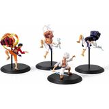Lavly Anime One Piece Luffy Figürü 4'lü Set - Koleksiyonluk Figür Oyuncak