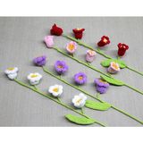 Lavly El Örgüsü Gelincik Dalı - Ev Dekorasyon Aksesuar Handmade Çiçek