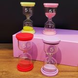 Lavly Renkli 5 Dakikalık Kum Saati - Dekoratif Zaman Ölçer Cam Saat