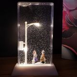 Lavly Romantik Sevgililer Tasarımlı Sokak Lambası Kar Küresi 17 x 10 cm - Beyaz
