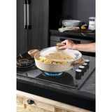LAVONNI Diez 32 Cm Granit Basık Tencere Cappucıno Yapışmaz Karnıyarık & Pilav Tenceresi Cam Kapaklı