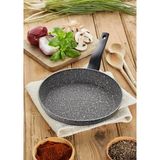 Lavonni Eco Diez 24 cm Granit Tava Gri Yanmaz Yapışmaz Çizilmez Tava Kahvaltılık Yumurta Tavası