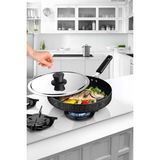 Lavonni Fish Pan 32 Cm Granit Kapaklı Balık Tavası Siyah Yapışmaz 2 Parça