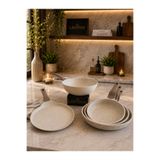 LAVONNI Terra Chef Set 5 Parça Döküm Granit Tava Seti 20-24-28 cm Tava 28 cm Wok Tava 26 cm Krep Tava Cappuccino Yapışmaz Yüzey