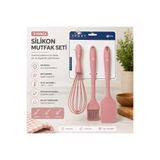 LAVORA 3 Parça Silikon Servis Seti Pembe
