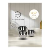 Lavoro Sütlük 3 Boy 12cm-14cm-16cm Paslanmaz Çelik