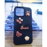 Lavreduar IPhone 15 Plus ile Uyumlu Sevimli Karikatürlü Telefon Kılıfı - Şirin Tasarım SWAETD Yumuşak Silikon, Darbeye Dayanıklı, Eğlenceli Komik Karakterli (teddybearcube)