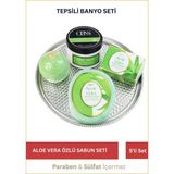 Lawin 4'lü Hediye Sabun Seti - Aloevera Kokulu Banyo Seti - Banyo Topu, Aloevera Özlü Krem ve Sabun