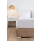 Lawon Tekstil Lawon Tokyo Serisi Çift Kişilik Pamuk Saten Otel Çarşafı 240*280CM - 240 x 280 - Beyaz