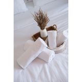 Lawon Tekstil Lawon Victoria Serisi 4'lü Hamam Havlu Seti - 90 x 150 cm - Beyaz
