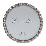 Lawrence Frames 4x4 Yuvarlak Fırçalanmış Nikel Metal Resim Çerçevesi Halat Tasarımı
