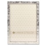 Lawrence Frames 5 x 7 Gümüş Metal Resim Çerçevesi, Keten Desenli Resim Çerçevesi, Gümüş