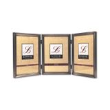 Lawrence Frames antik kalay 5 x 7 açılabilir Triple fotoğraf çerçevesi – Boncuk sınır tasarım