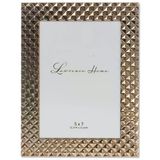 Lawrence Frames Elmas Desenli Cilalı Metal Resim Çerçevesi, 5x7, Altın