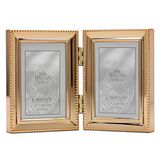 Lawrence Frames Klasik Boncuk Resim Çerçevesi, 2,5x3,5 Çift, Altın, 2 Adet