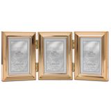 Lawrence Frames Klasik Boncuk Resim Çerçevesi, 2,5x3,5 Üçlü, Altın, 3 Adet