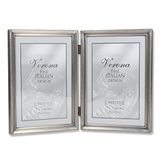 Lawrence Frames menteşeli çift resim çerçevesi, 12,7 x 17,8 cm, antik kalay