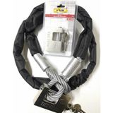 Lawrence Shop 1.5 Metre 12 mm Çelik Halat Yuma Kilit Motorsiklet Bağlama Halat Motosiklet Zincir Kılıflı