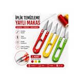 lawrenceshop 1 Adet Profesyonel Yaylı İplik Kesme Makası Terzi Nakış Dikiş İp Temizleme Makası Karışık Renklerde
