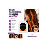 lawrenceshop 1 Adet Turuncu Geçici Saç Boyama Tebeşiri Tekli Hair Chalk Yıkanabilir Saç Renklendirici