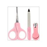 lawrenceshop 3’lü Bebek Çocuk Tırnak Bakım Seti Güvenli Yuvarlatılmış Uçlu Makas Törpü Tırnak Makası Pembe Yenidoğan Bakım Seti Ergonomik Hassas Bakım Aksesuarı Pembe Seyahat Tipi Pratik Kullanım Seti
