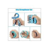 lawrenceshop 5li El ve Parmak Güçlendirici Set Ayarlanabilir El Yayı Stres Topu El Egzersizi Kavrama Gücü Fitness