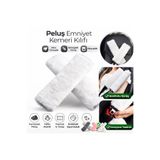 lawrenceshop Beyaz Peluş Emniyet Kemeri Kılıfı 2’li Set Ultra Yumuşak Universal Araç Kemeri Omuz Koruyucu