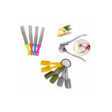 lawrenceshop Sarımsak Ezici Limon Peynir Rendesi Mini 6 lı Baharat Kaşığı