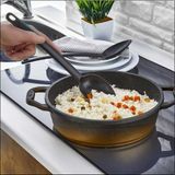 lawrenceshop Servis Pratik Yemek Kaşığı 180° Kadar Isıya Dayanıklı Teflon Servis Kaşığı