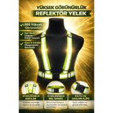 lawrenceshop yeşil Pratik Reflektörlü Yelek Gece Görünürlük Güvenlik Yeleği Motor Bisiklet Koşu İş Güvenliği